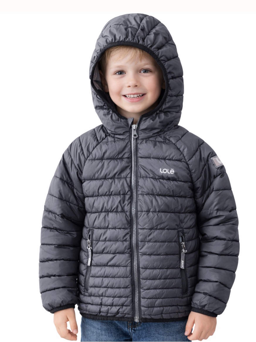 Lole Packable Navy Puffer Hooded Coat Kids Size Small (5/6) Compact Gorpcore